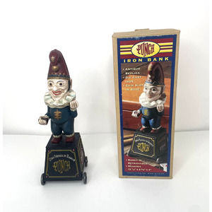 Antique 1875 Gran Fabrica De Tabcos Punch Cigar Store Cast Iron Bank by Xonex